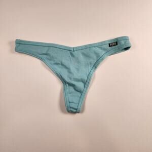 Victoria's Secret PINK Soft & Sexy Light Blue Cotton Thong Panty - Small